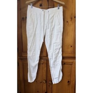 James Perse Soft Drape Utility Women's 2 M Pants Drawstring Los Angeles White